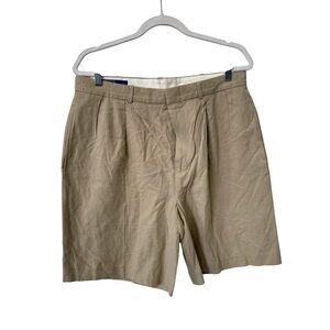 Polo By Ralph Lauren Pleated Chino Shorts Size 34 Khaki Golf Outdoor Performance